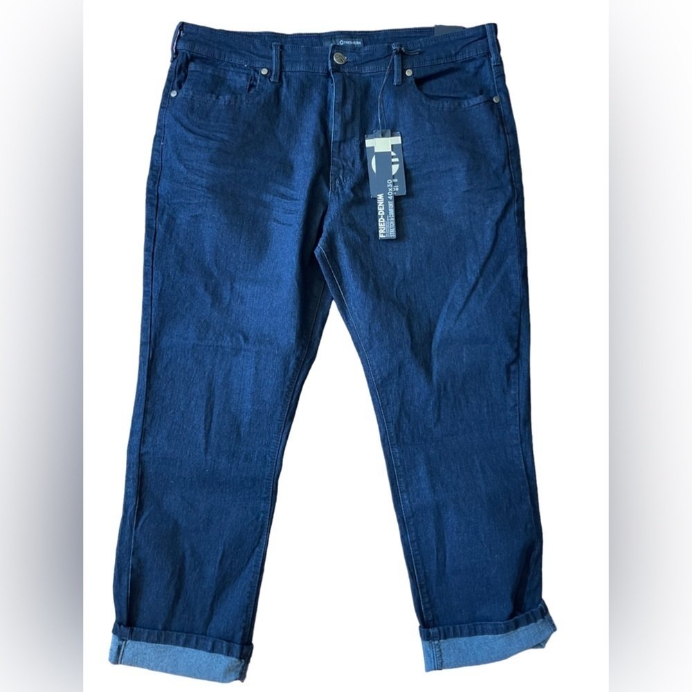 NWT- Fried Denim cropped cult cuff Jeans. size 40 X 31 new-old stock